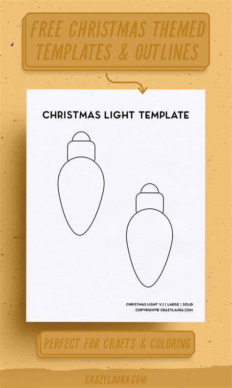 Christmas Light Bulb Template
