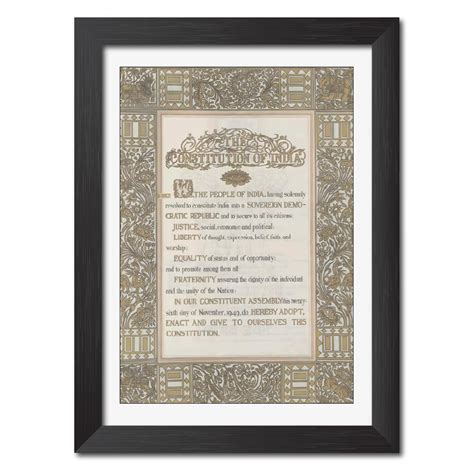 inspire TA Preamble of Indian constitution Art Inspirational Poster ...