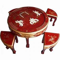table basse chinoise table basse ronde chinoise 4 tabourets laque table basse chinoise table basse ronde chinoise 4 tabourets laque