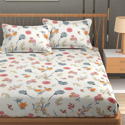 Buy MallowWorld Bedsheet King Size | Microfiber Bed Sheet For Double ...