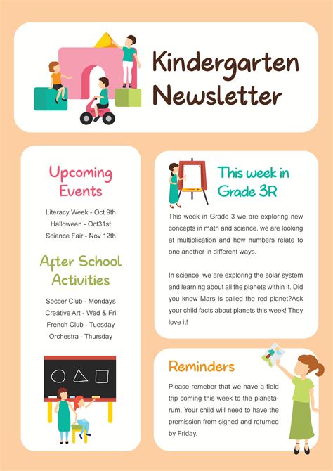 Preschool Newsletter Templates For Word Free Printable Preschool