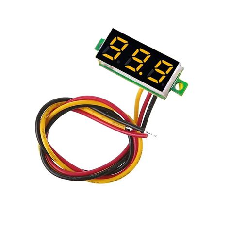 0.28 Inch 0-100V Three Wire DC Voltmeter Blue | Embeddinator