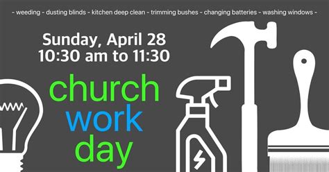 Church Work Day, Faith Lutheran Church of Goshen, 28 April 2024 | AllEvents