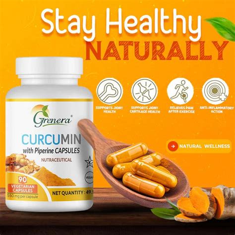 Curcumin With Piperine Capsules | Nutraceutical - Vegan, Gluten Free ...