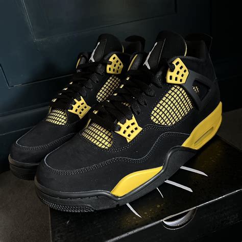 -Nike air Jordan 4-Yellow thunder -great... - Depop
