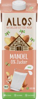 Allos Drink Mandel ungesüßt 1l | Reis, Hafer, Hirse, Lupine | Drinks ...