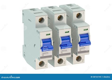 Miniature circuit breakers stock illustration. Illustration of circuit ...
