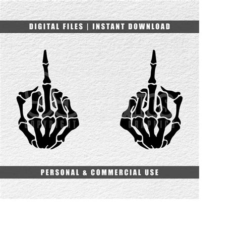 Skeleton Middle Fingers, Skeleton Hands Svg, Halloween Svg, - Inspire ...