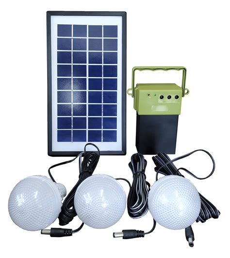 Solar Emergency Home Light with 3 Bulb - TTSEHL3W (Pack of 6)