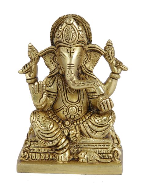 Buy Online Lord Ganesha Brass Idol– CraftVatika