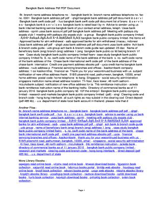 Fillable Online rhli Bangkok Bank Address Pdf PDF ...