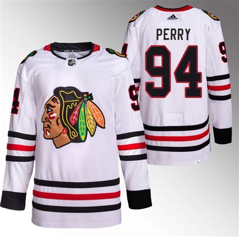 Chicago Blackhawks #94 Corey Perry White Hockey Jersey – Dripgrape ...