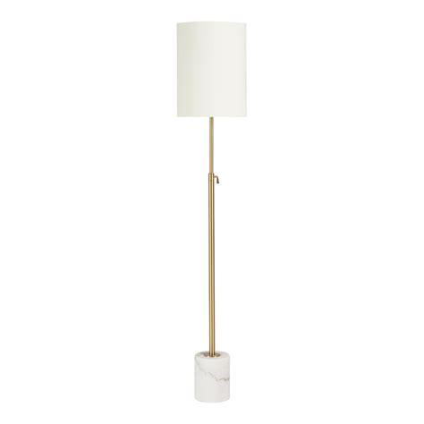 Quinn Marble And Brass Telescoping Floor Lamp - World Market