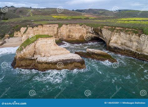 Shark Fin Cove Beach stock image. Image of scenic, pacific - 146455001