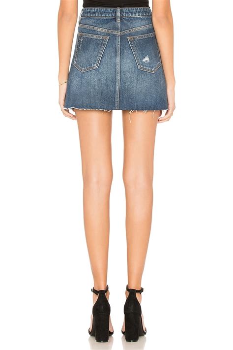 Free People Denim A-Line Mini Skirt in Dark Denim | REVOLVE