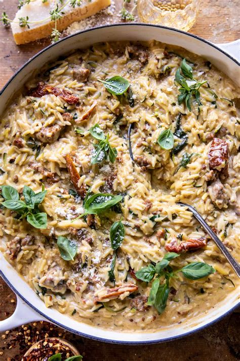 One Pot Creamy Sun-Dried Tomato Orzo | Recipe Cart