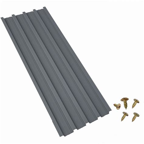 Galvanized Steel Roofing Panels, L42.52 inch×W16.77 inch Metal Roof ...