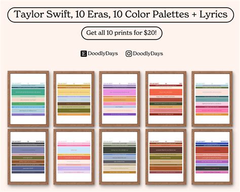Taylor Swift Colors For Eras