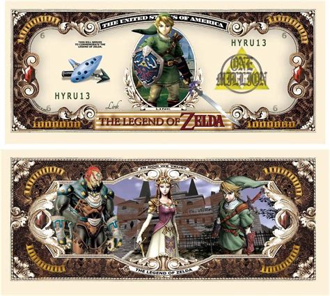 Amazon.com: Legend of Zelda Million Dollar Bill in Collector Grade Currency Holder : Toys & Games