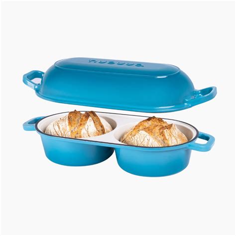 Enamelled Cast Iron Dutch Oven – Double Loaf Bread Baker 16.5cm, Light