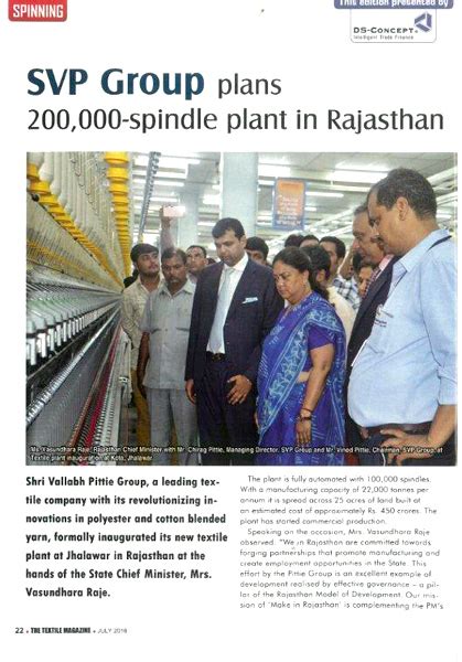 Textile Production by SVP Global Pittie Group in Mumbai, India