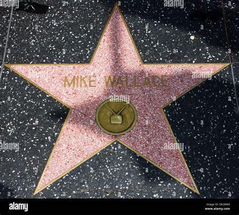 The Hollywood Walk of Fame Star for Mike Wallace is covered with ...