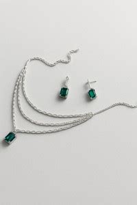 Lassz Silver necklace women and girls Diamond Silver Plated Alloy ...