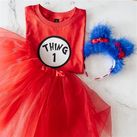 Thing 1 & Thing 2 Set | Dr. Seuss Costume | Thing 1 Shirt | Thing 2 ...