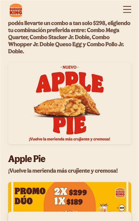 Dutch Apple Pie Burger King Indulge In Our Apple Crumble! 🍏