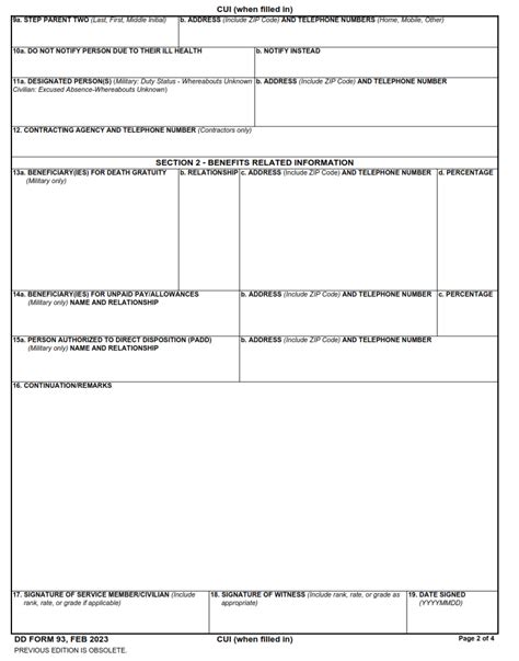 Dd Form 93 - Printable Form 2025