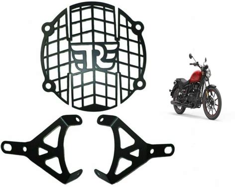 RoyalWolf For Royal Enfield Meteor 350 Grill Bike Headlight Grill Price ...