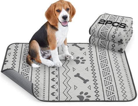 PICK FOR LIFE Reusable Puppy Pads, 2 Pack Washable Puppy Pads, Super Absorbent Leak-Proof and ...