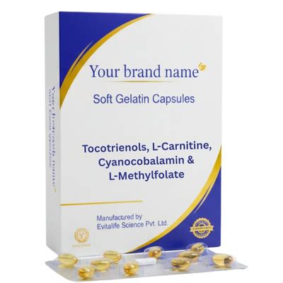 Tocotrienols, L-Carnitine, Cyanocobalamin & L-Methylfolate Soft Gelatin ...