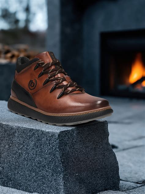 bugatti Mid-Brown Premium Leather Sneakers – bugatti Shoes India