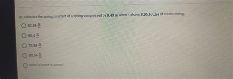 Image result for Joules with Spring Constant