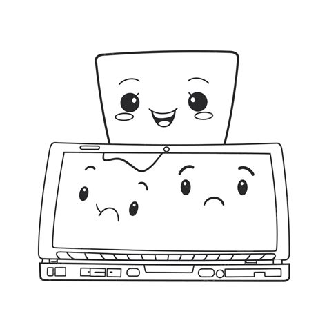 Laptop Coloring Page 的图像结果