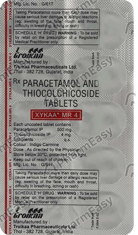 Buy Xykaa Mr 500mg/4mg Strip Of 10 Tablets Online at Flat 15% OFF ...