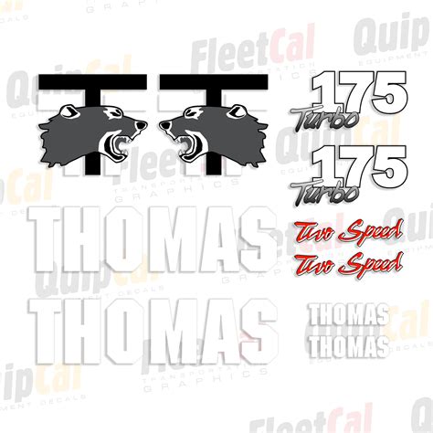 Thomas 175 Turbo Skid Loader Marking Decal Set – Truck and Equipment Decals