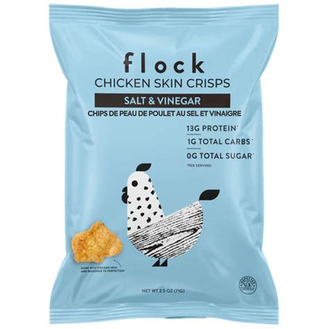 Flock Chicken Skin Crisps Salt & Vinegar at Natura Market