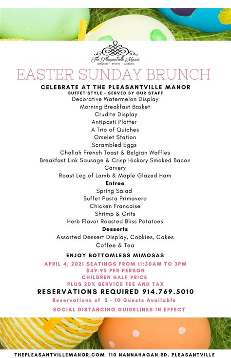 Easter Brunch | The Pleasantville Manor