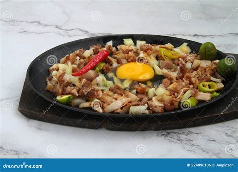 Freshly Cooked Filipino Food Called Pork Sisig Stock Photo - Image of ...
