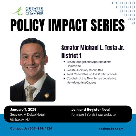 Policy Impact Series: Senator Michael Testa | Greater Atlantic City Chamber