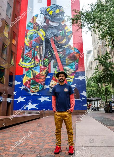 Brazilian Muralist Eduardo Kobra Seen Opposite Editorial Stock Photo ...