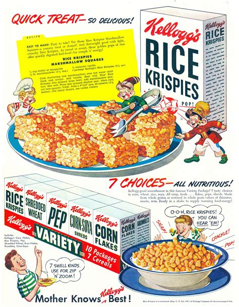 Kellogg's Variety Package | Vintage recipes, Rice krispies, Rice krispy ...
