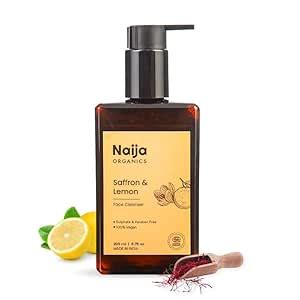 Naija Organics Face Wash Cleanser | Saffron & Lemon Face Cleanser for ...