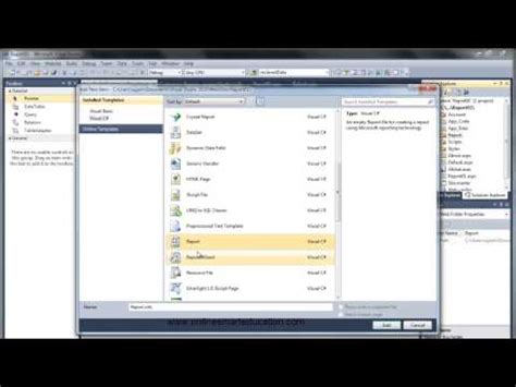 Reportviewer C# Tutorials in Tamil Part - 2 Video Lecture - C sharp ...