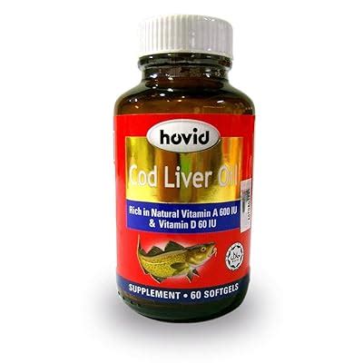 HOVID Cod Liver Oil Rich in Natural Vitamin A 600 IU India | Ubuy