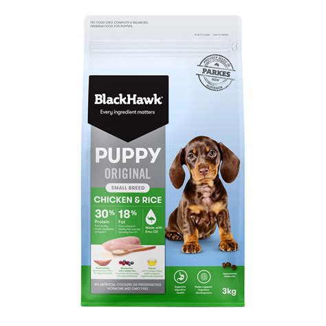 Small Breed Puppy Food | Chicken & Rice - Black Hawk