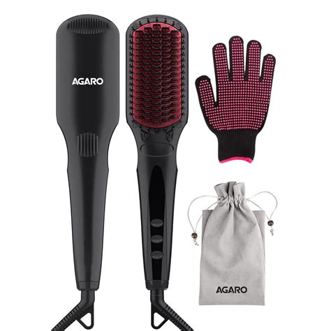 AGARO HSB2206 Hair Straightening Brush, 2-in-1 Hair Straightening and ...