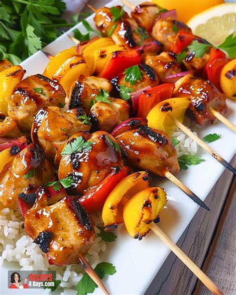 Grilled Teriyaki Chicken Kabobs